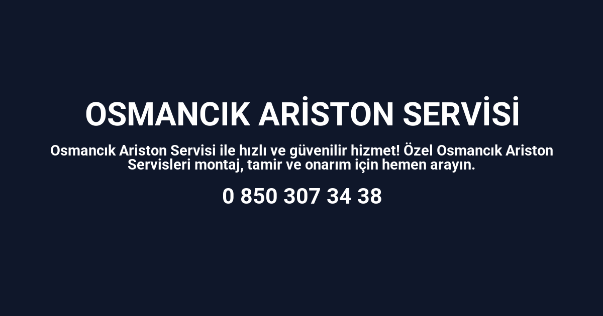 Osmancık Ariston Servisi